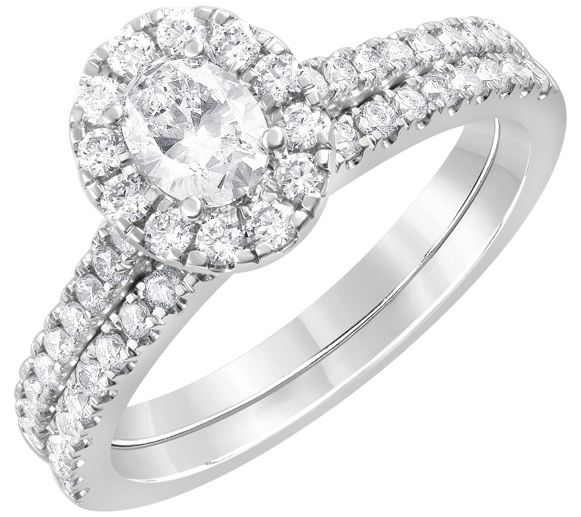 Fire Light 1.00 Lab Grown Diamond Bridal Ring Set, 14K Gold