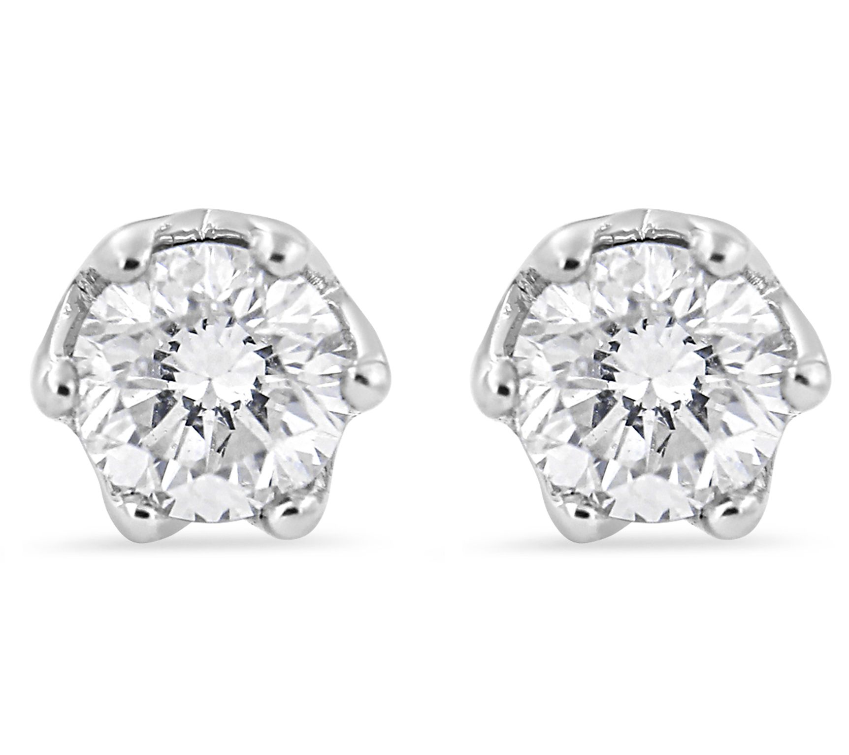 Haus of Brilliance 0.50 cttw Diamond Crown Earrings, 14K