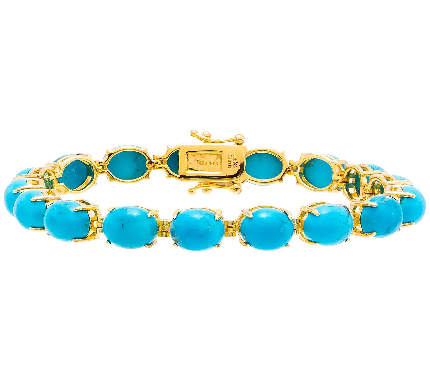 Affinity Gems Turquoise Tennis Bracelet, Sterling Silver