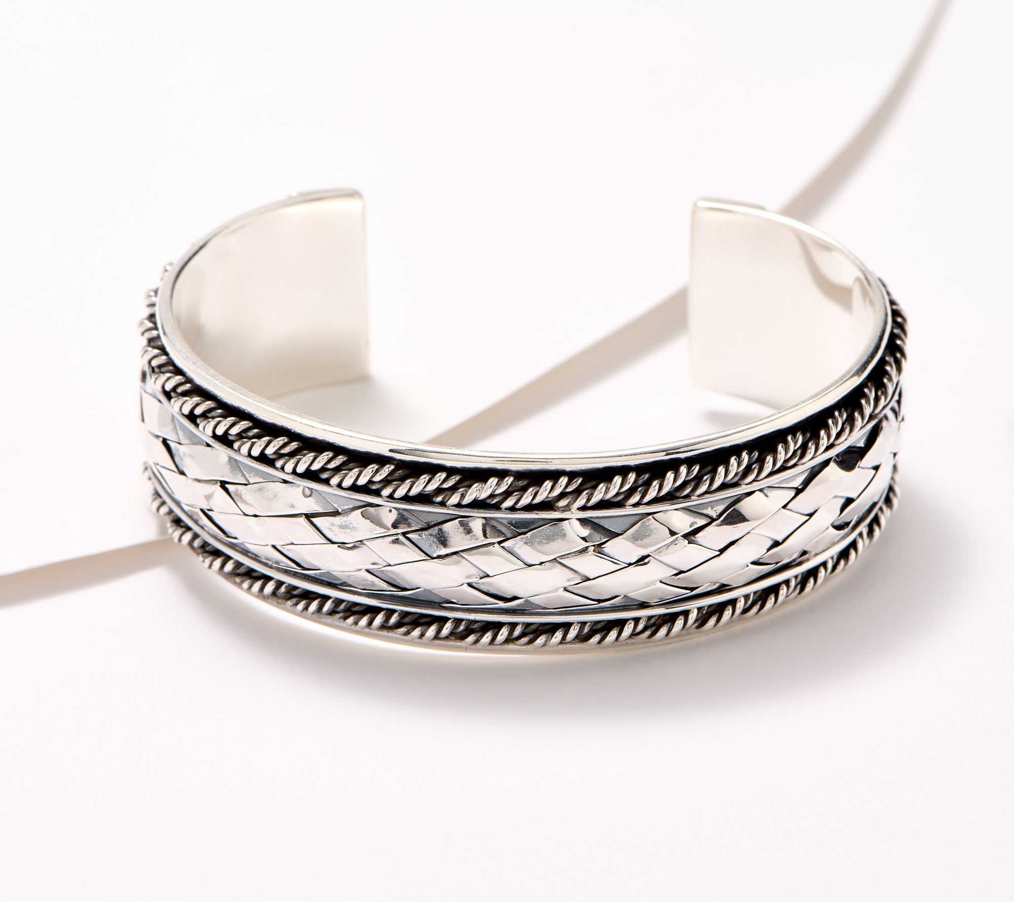 "As Is" Artisan Crafted by Robert Manse Sterling Woven Pattern Cuff