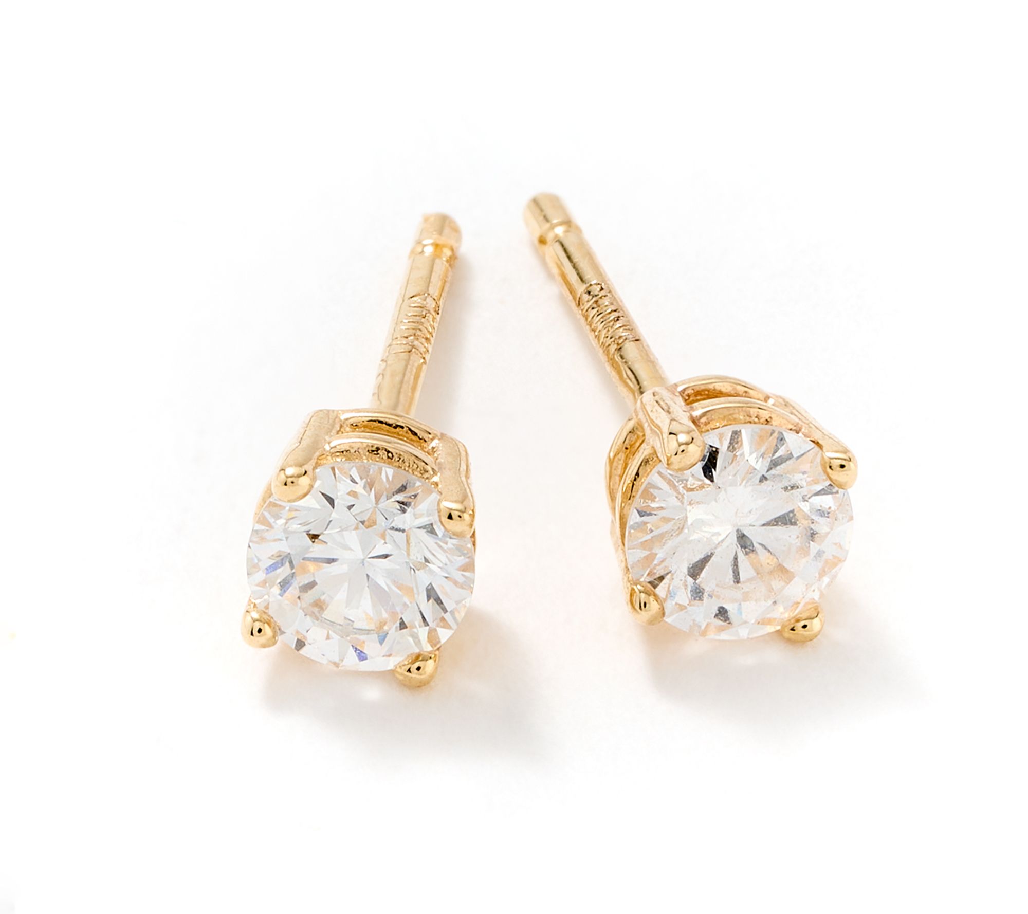 "As Is" Fire Light Lab Grown Diamond 0.25cttw Stud Earrings, 14K