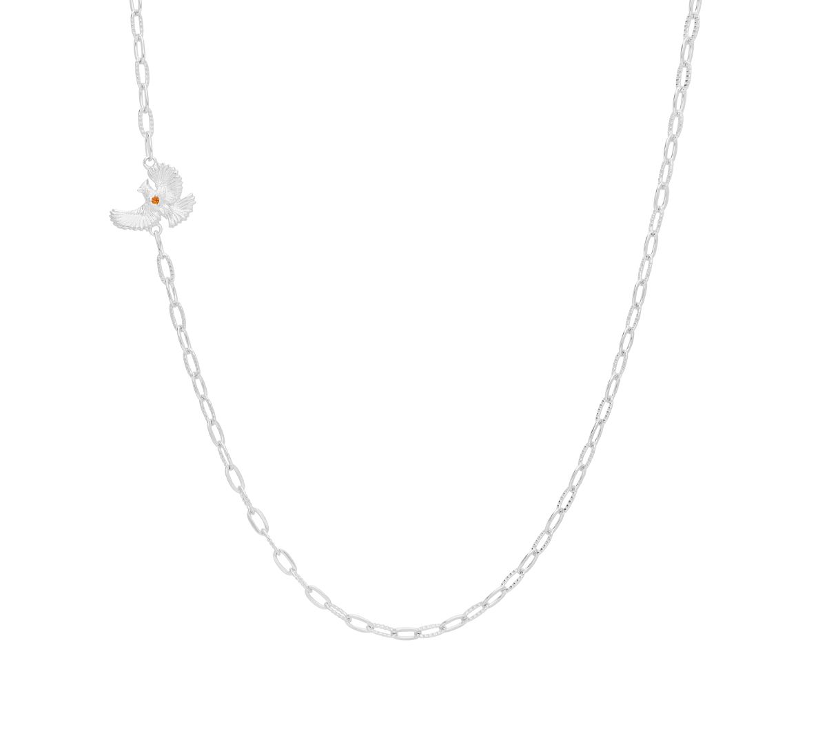Goddaughters Citrine Cardinal Station Necklace,  Sterling