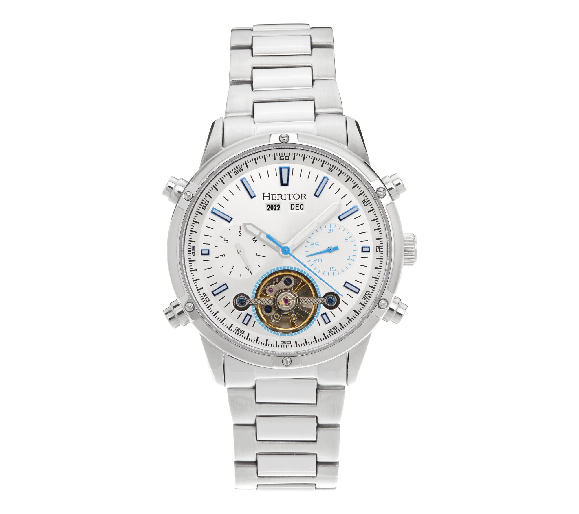 Heritor Automatic Men's Stainless Wilhelm Skeletal Watch