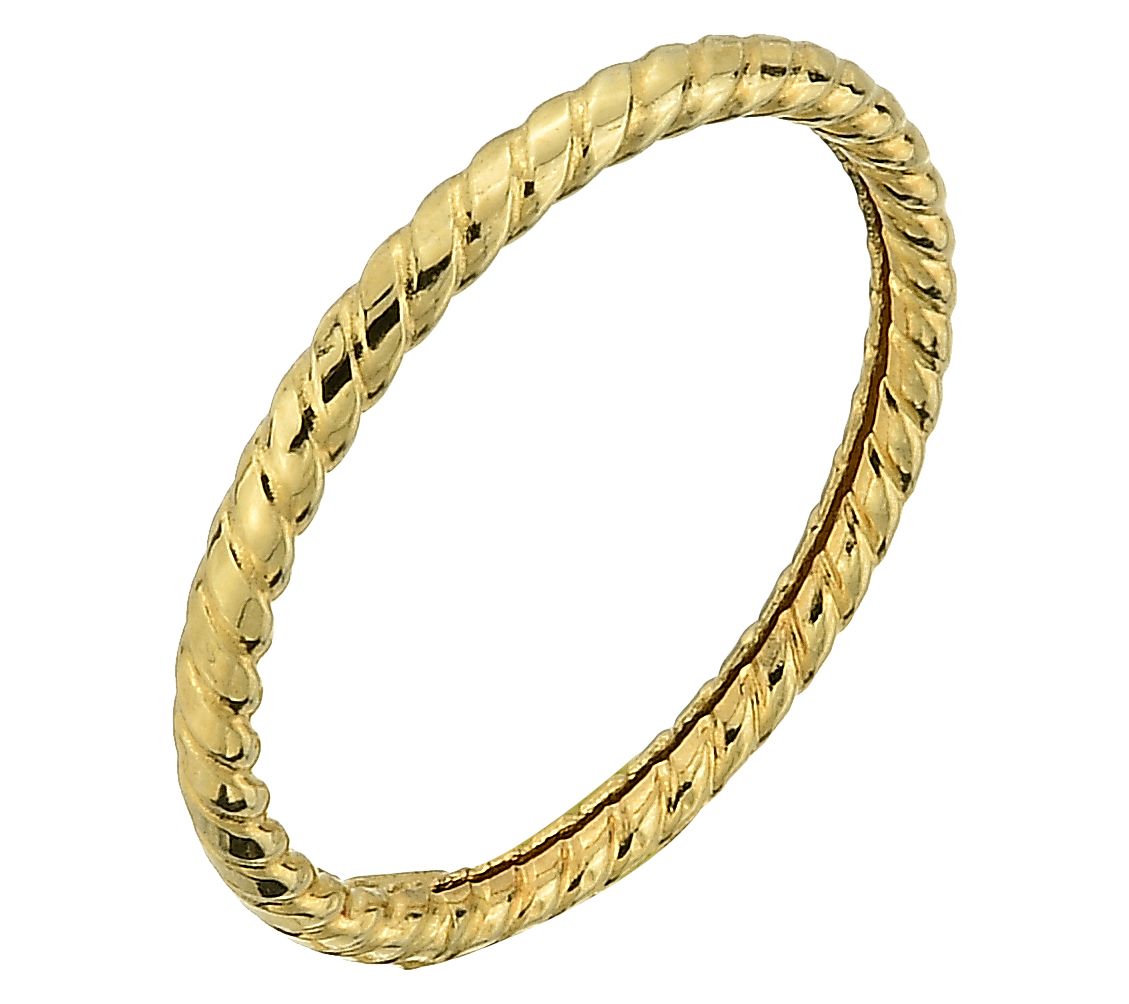 Adorna 14K Gold Polished Swirl Design Band Ring