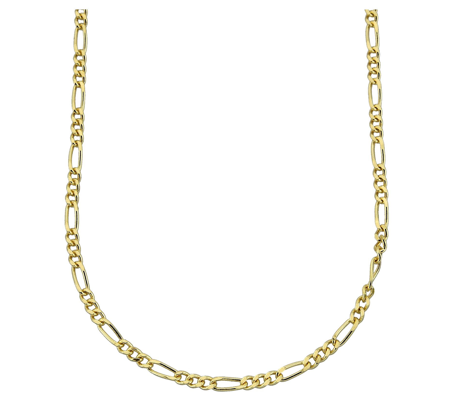 Adorna 14K Gold 1.25mm Solid Figaro Chain Necklace