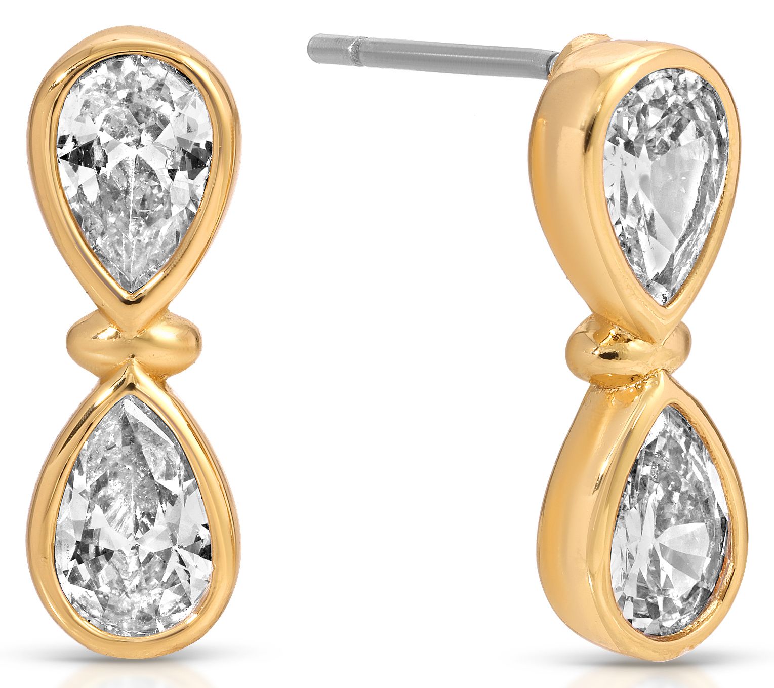 Ettika Infinity Crystal Drop Earrings