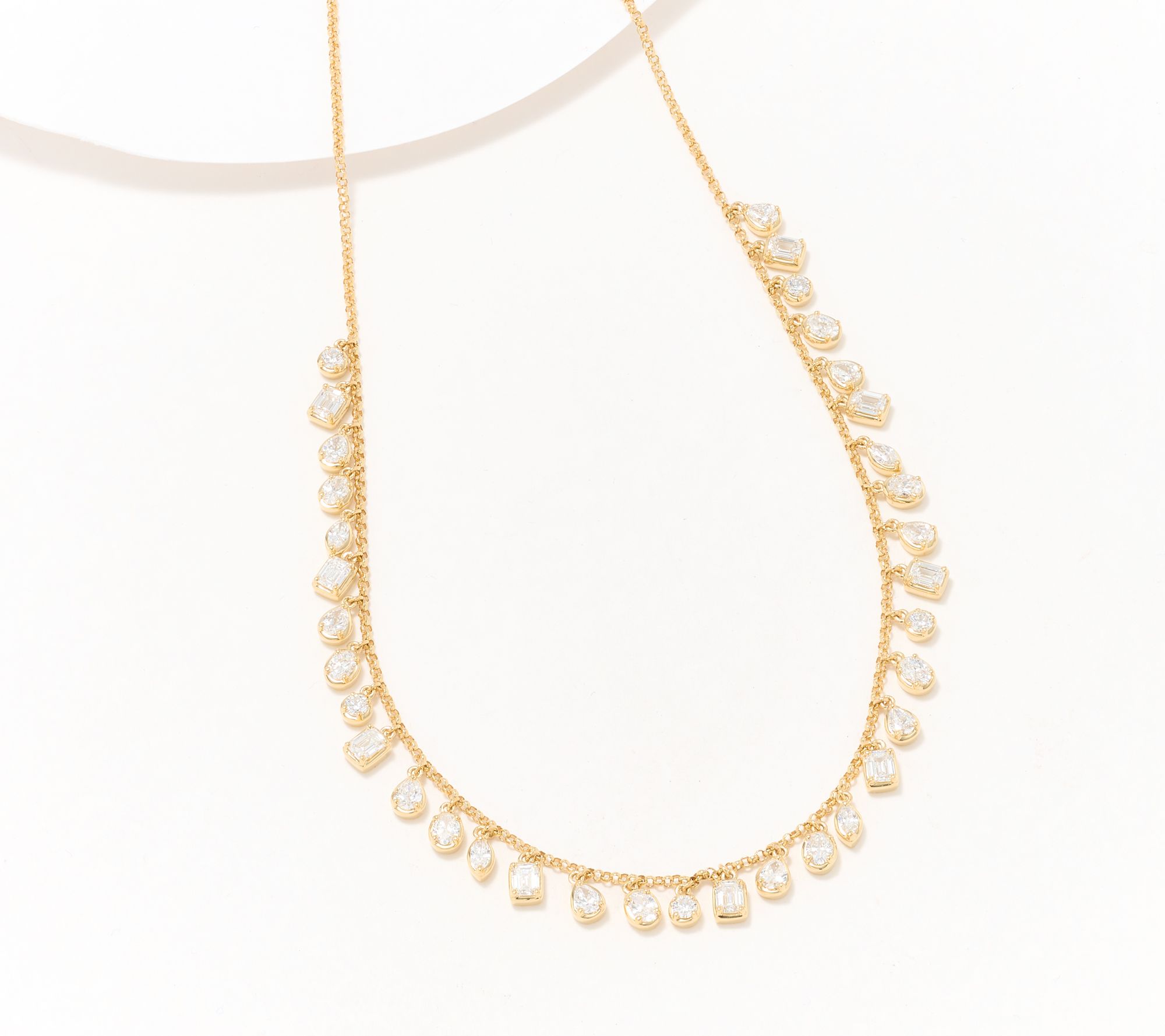 Effy Lab Grown Diamond Statement Necklace, 14K Gold