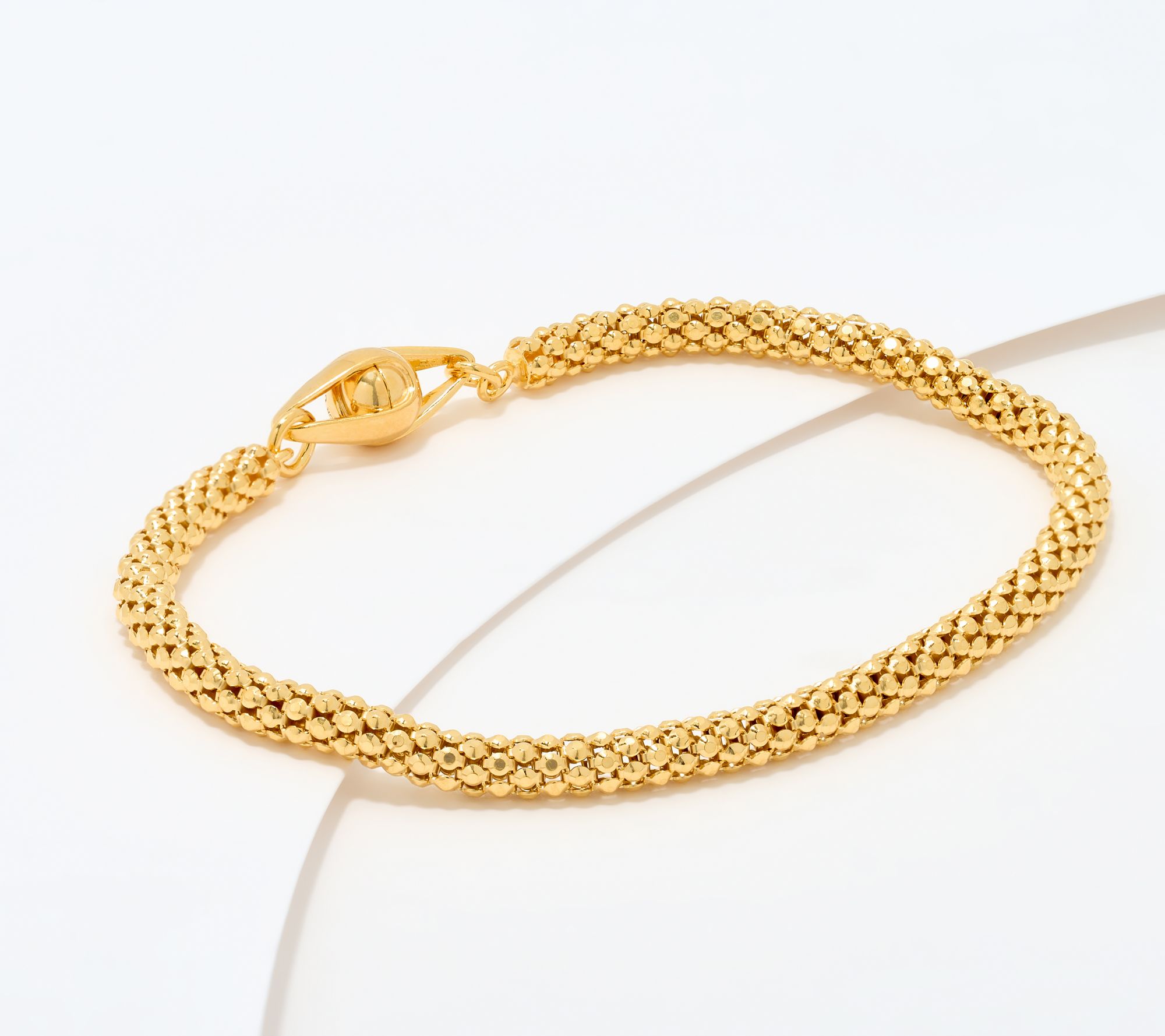 "As Is" UltraFine 950 Silver Popcorn Chain Magnetic Clasp Bracelet