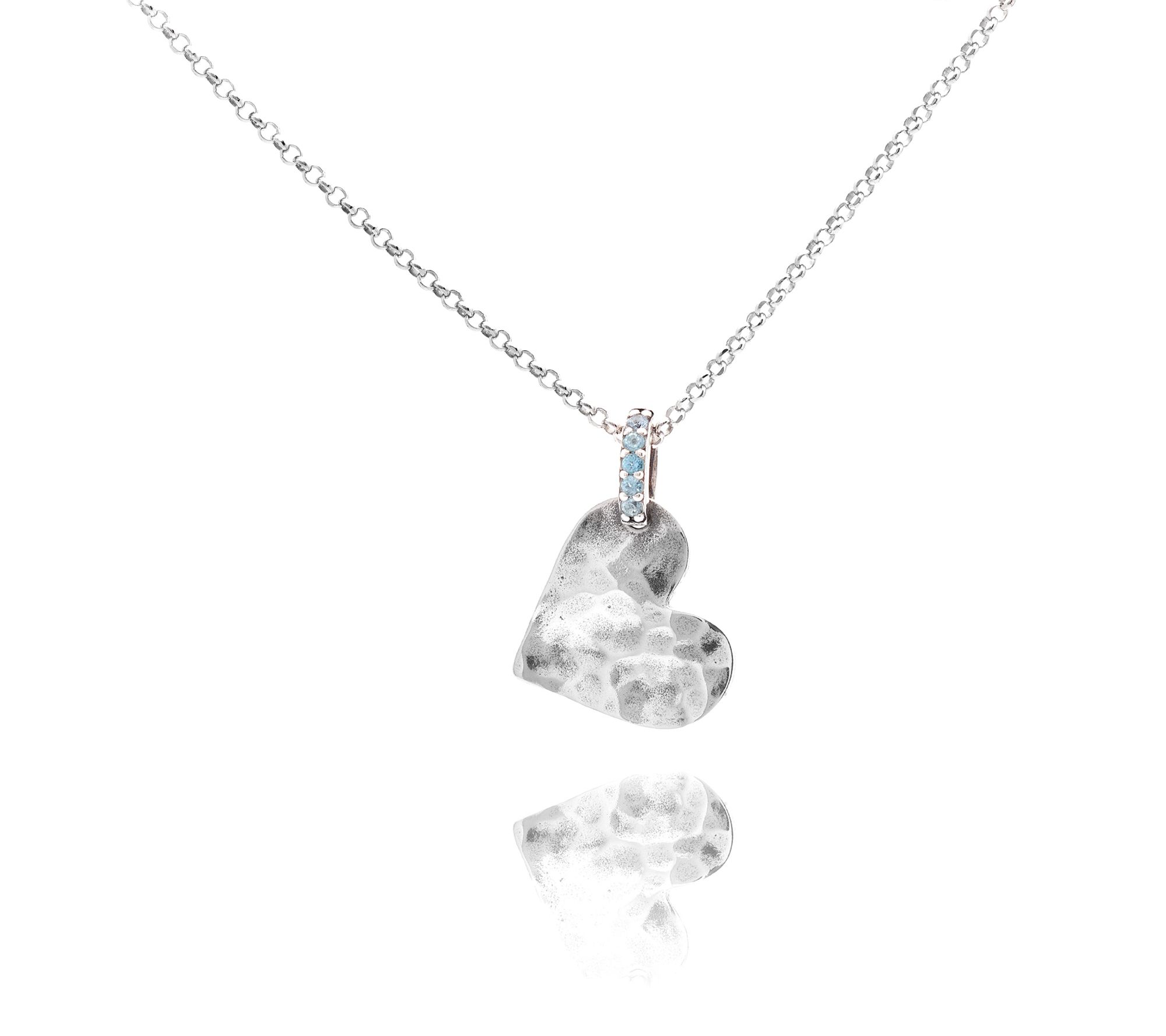 Or Paz 14K Gold Plated Gemstone Heart Pendant w/ Chain