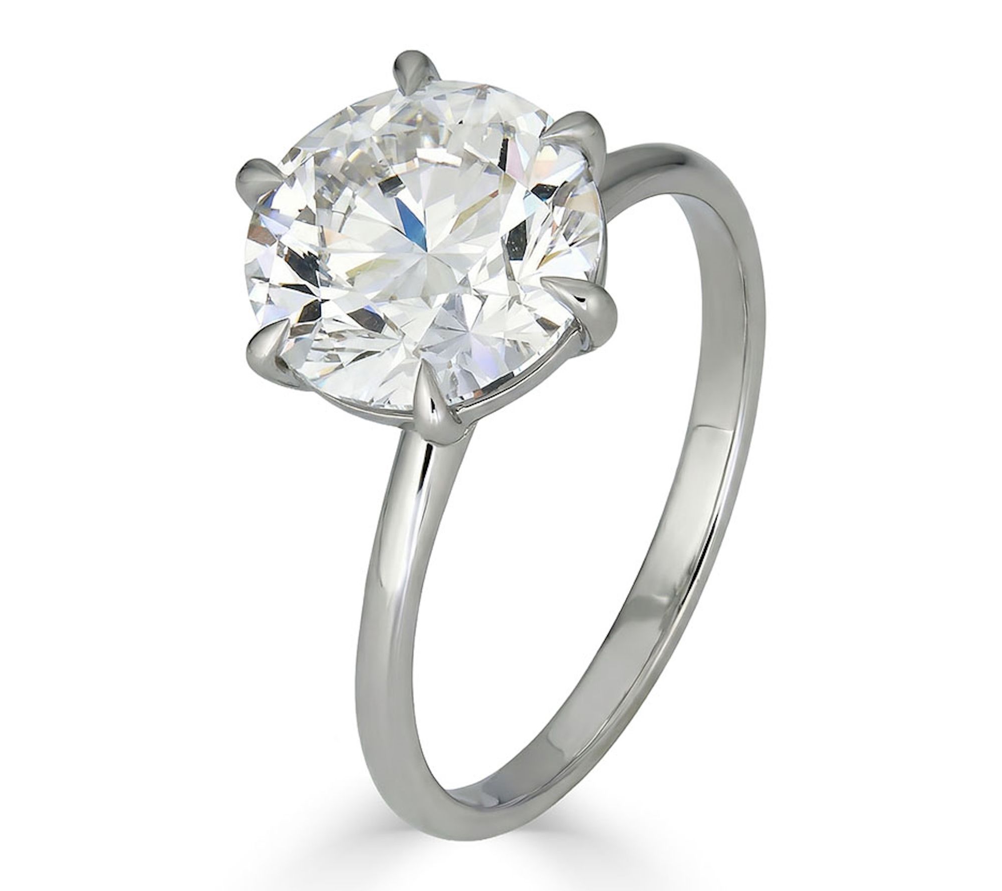 Vida Lab Diamonds 4.00 cttw Solitaire Ring, 14KWhite Gold