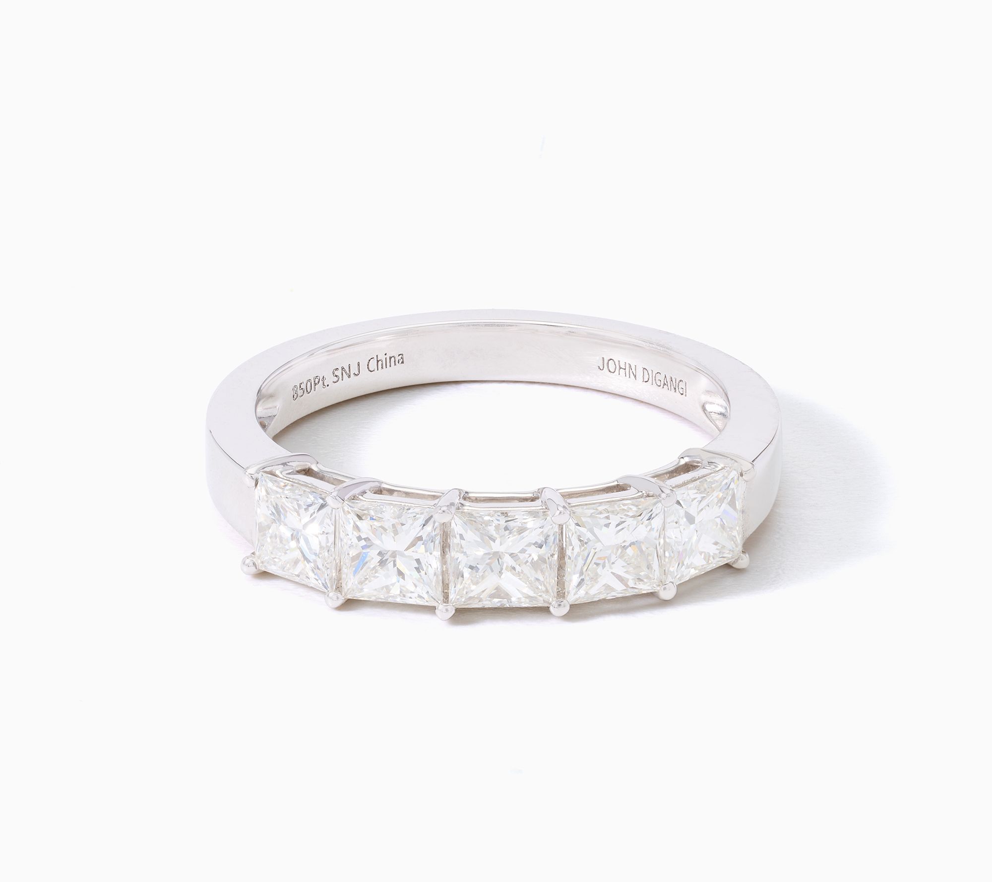 John DiGangi VS Diamonds 1.50 cttw Princess Cut Band Ring
