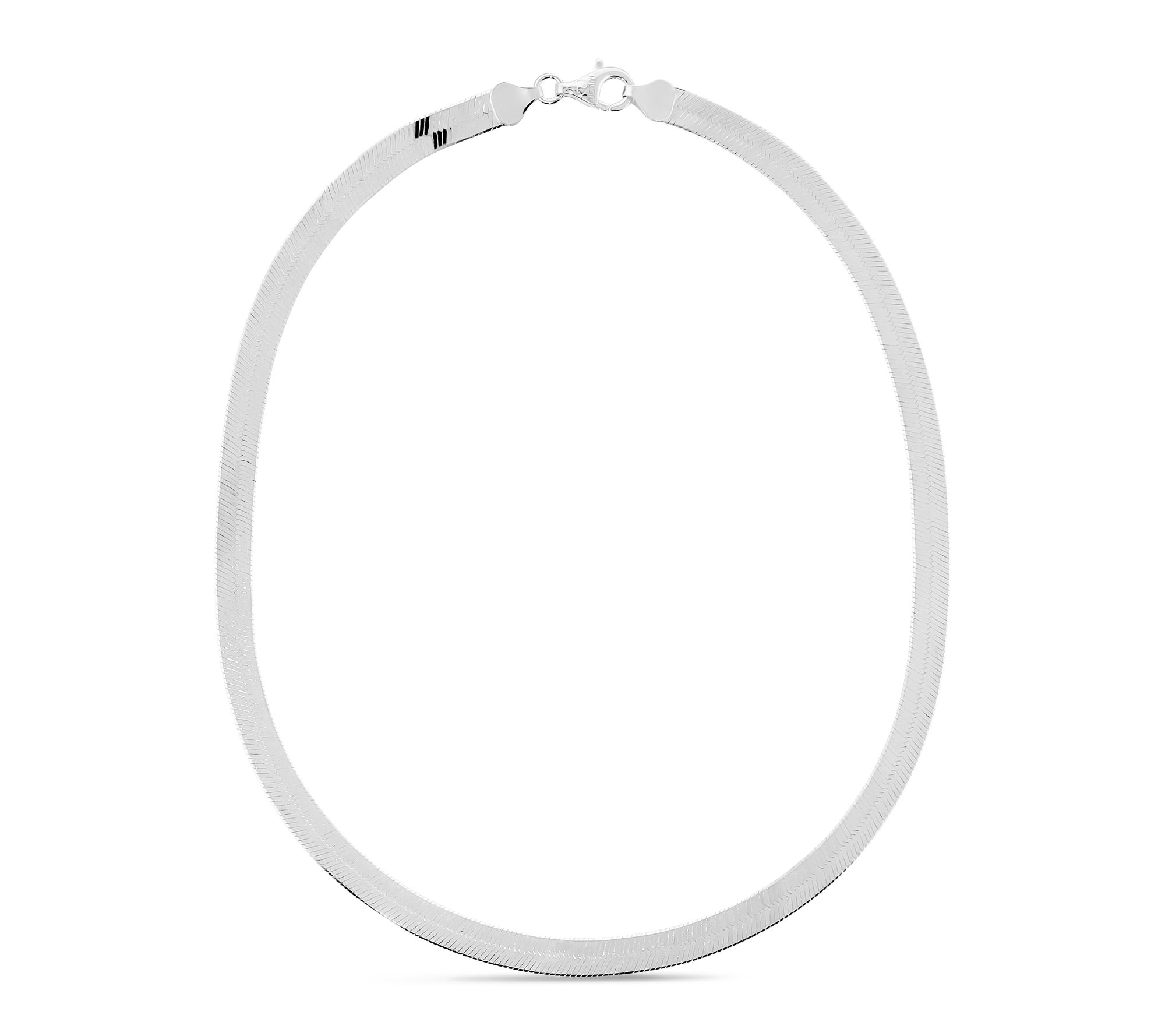 Ultrafine 950 Silver  16" Polished Herringbone Necklace