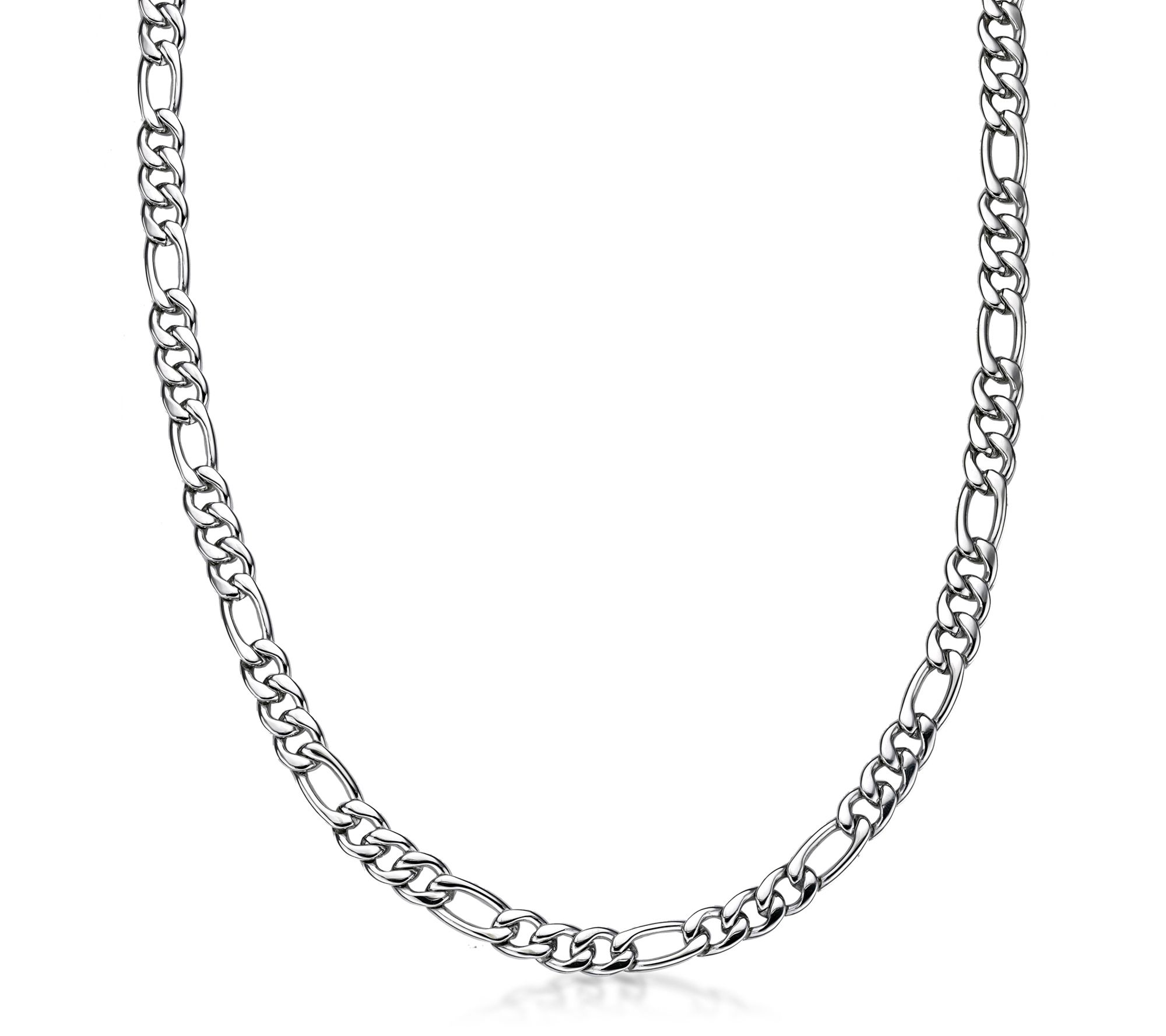 LYNX Men's Stainless Steel 9MM Figaro Chain Necklace | QVC