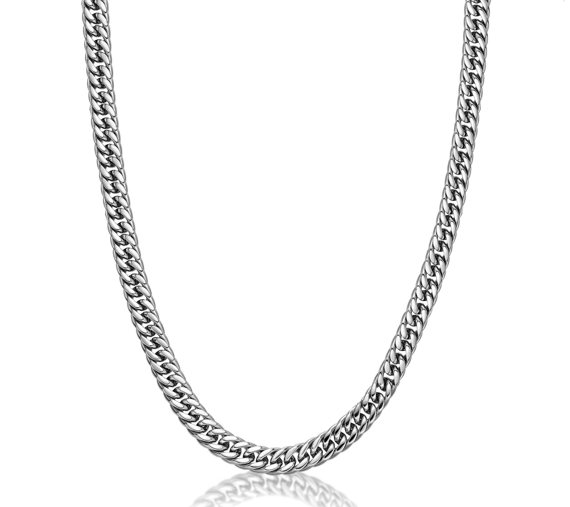LYNX Men's Stainless Steel Curb Link Chain Necklace