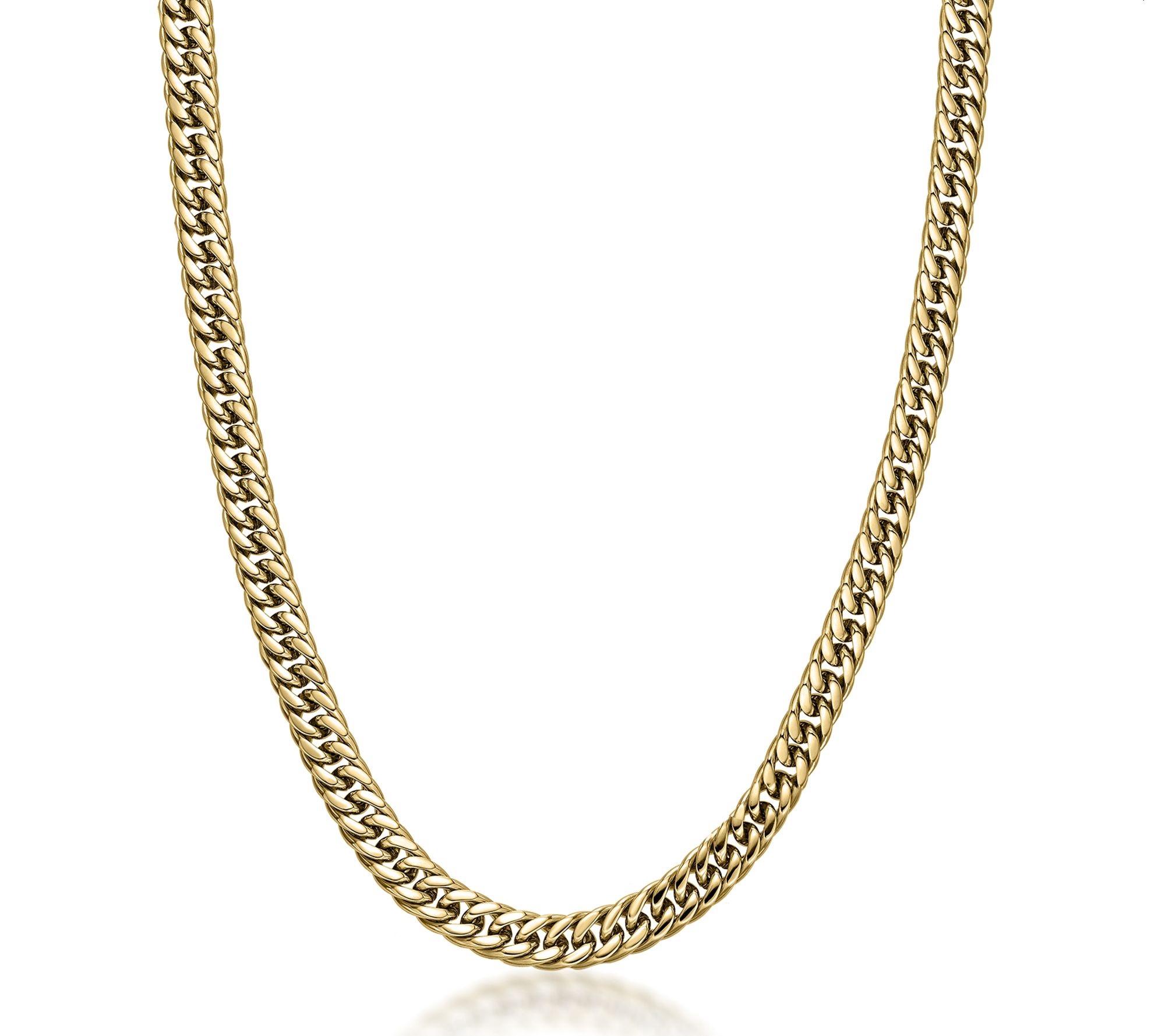 LYNX Men's Stainless Steel Curb Link Chain Necklace