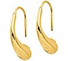 Italian Gold Puffed Teardrop Polished Earrings,14K