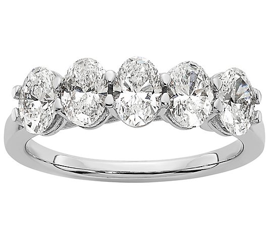Fire Light Lab Grown Diamond 14K Gold 5-Stone Ring, 1.60 cttw