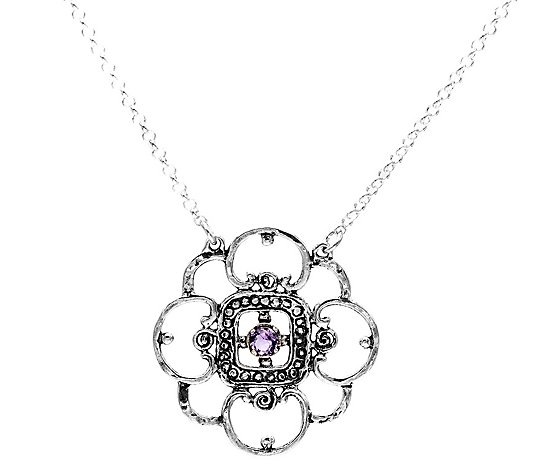 Or Paz Sterling Silver Openwork Gemstone Necklace