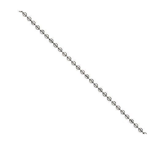 Steel By Design 18" 2.0mm Polished Bead Chain Necklace