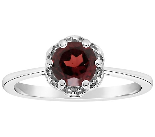 Affinity Gems Sterling Birthstone SolitaireRing