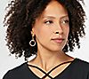 Susan Graver Textured and Polished Link Earrings, 1 of 2