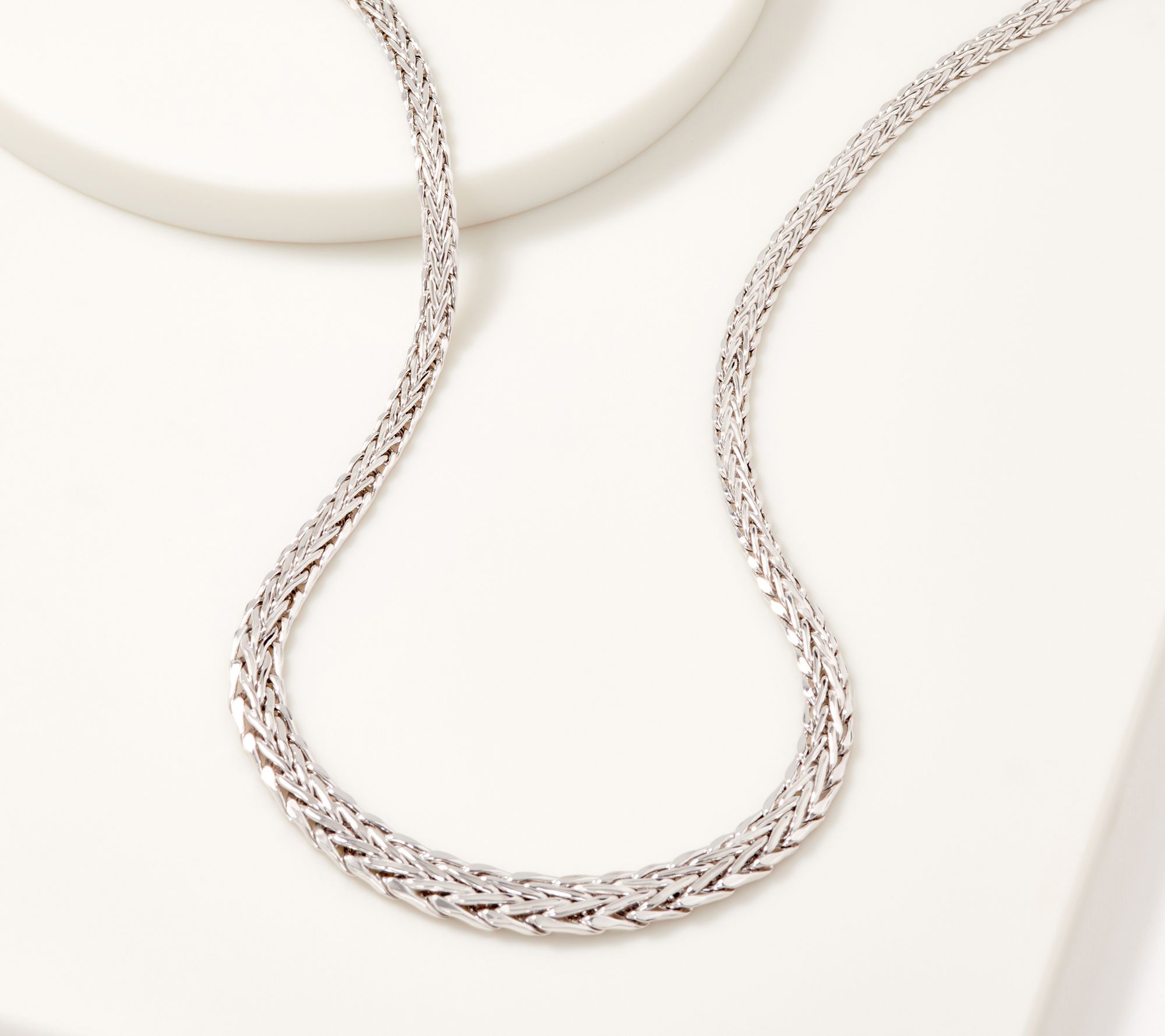 Sterling Silver Graduated Wheat Necklace by Silver Style