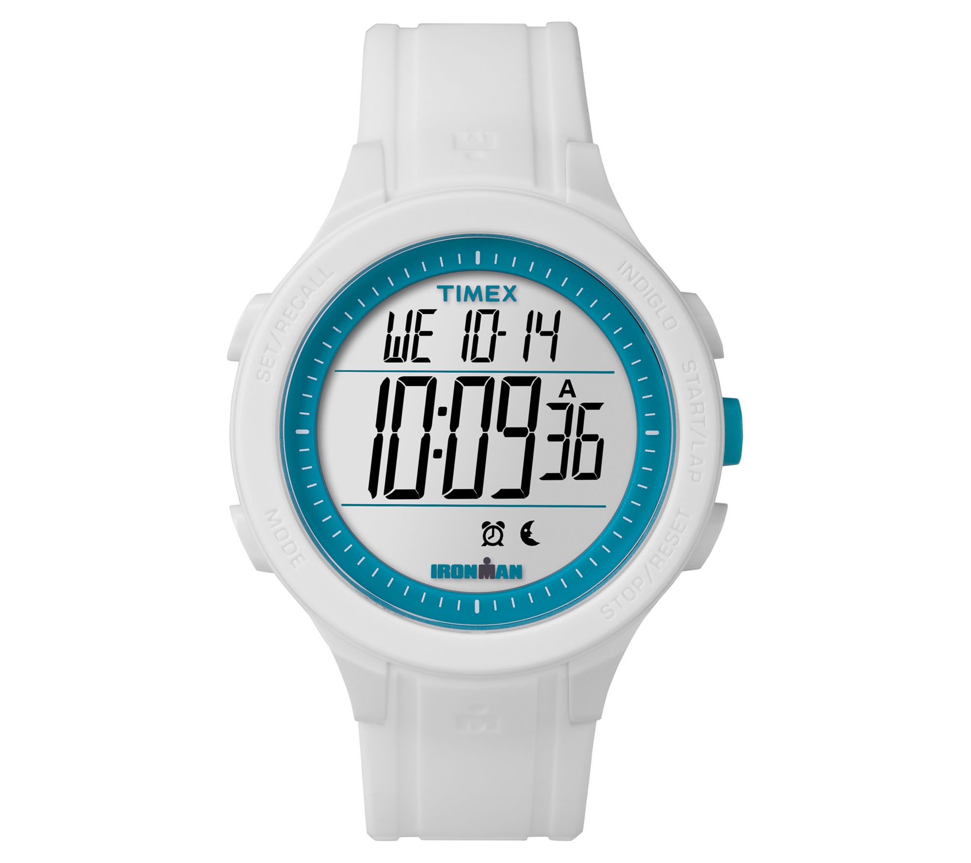 Timex Unisex Ironman White Silicone ChronographDigital Watch - QVC.com