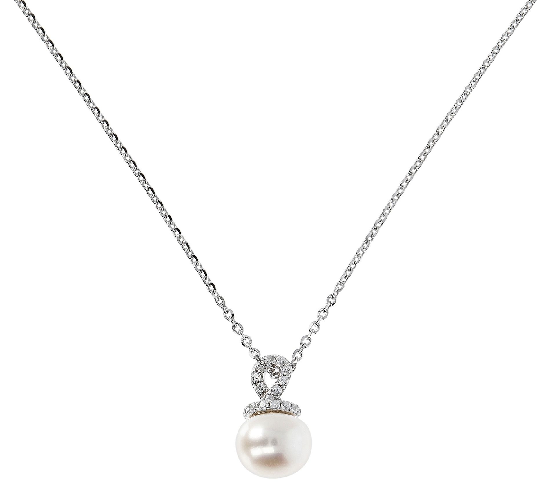 Honora Cultured Pearl Pendant with Chain, Sterling - QVC.com