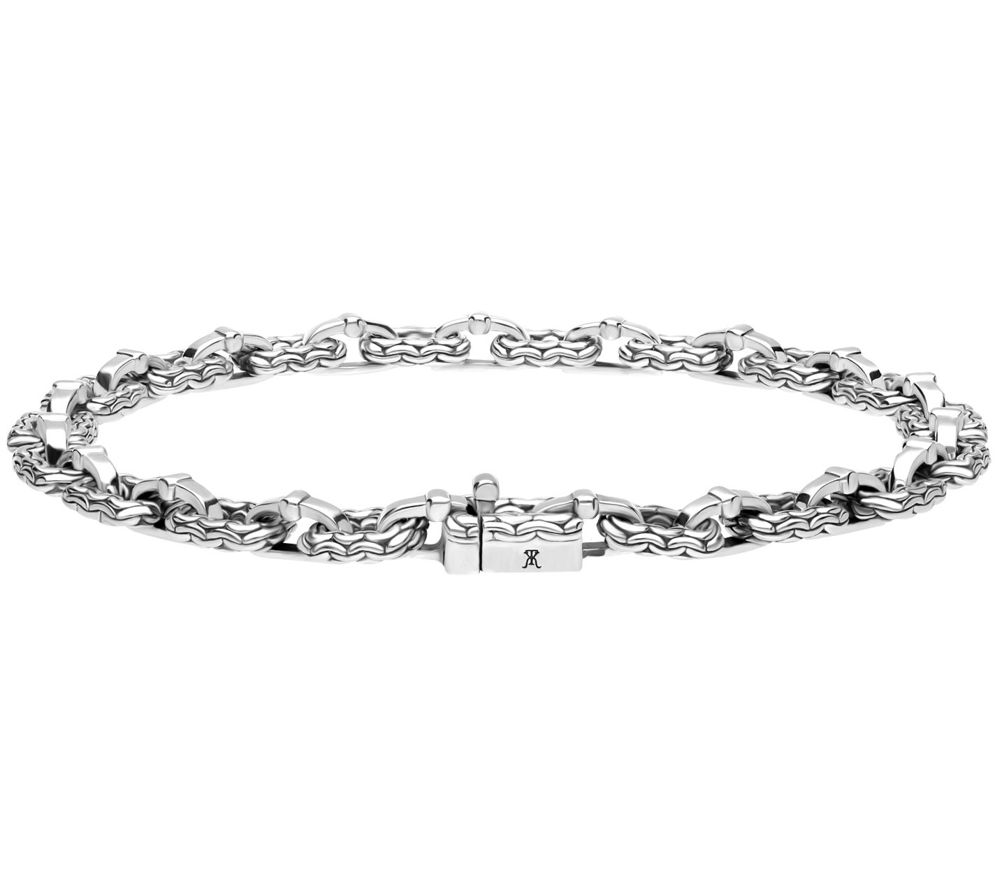 Tiffany Kay Studio Sterling Silver Purl Knit Link Bracelet - QVC.com