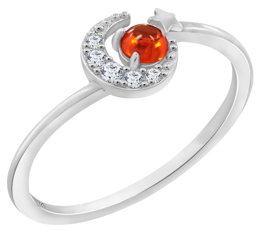 J'admire Sterling Silver Birth Month Galaxy Ring