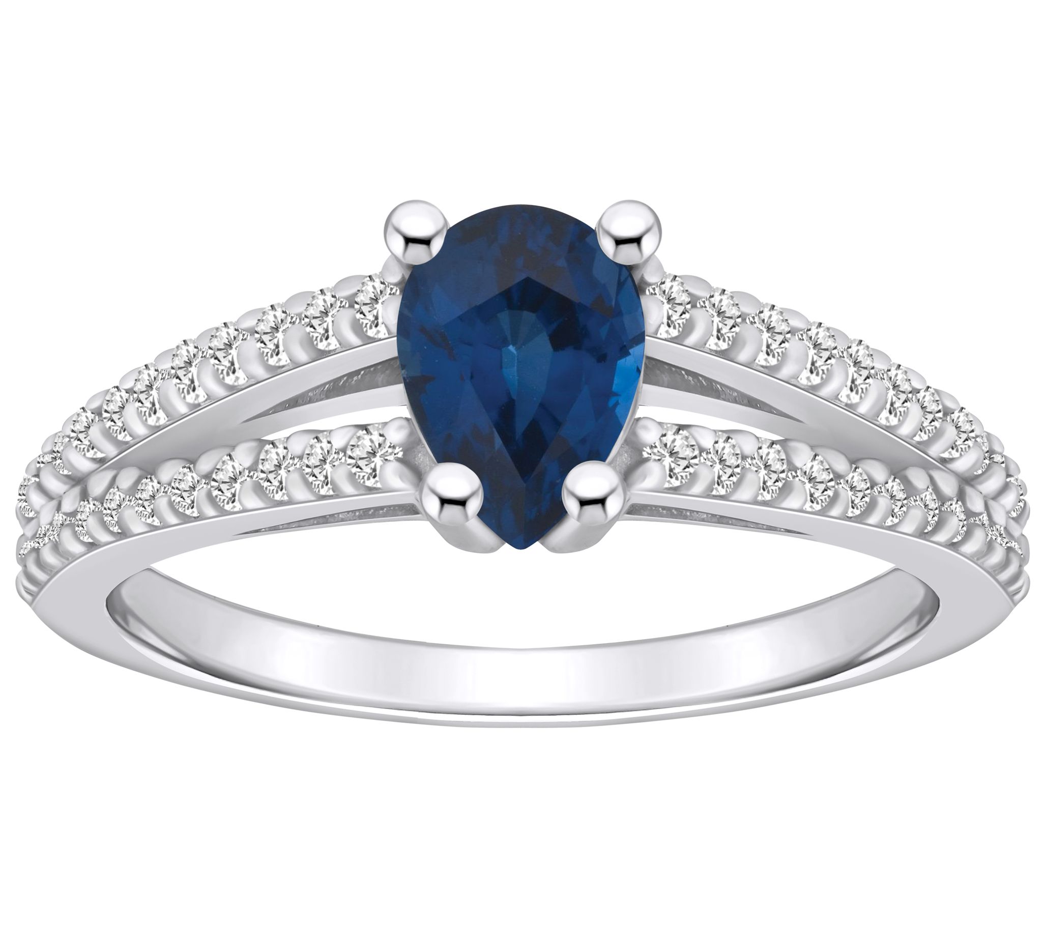 Affinity Gems Pear Gemstone & 0.30 cttw DiamondRing, 14K Gold