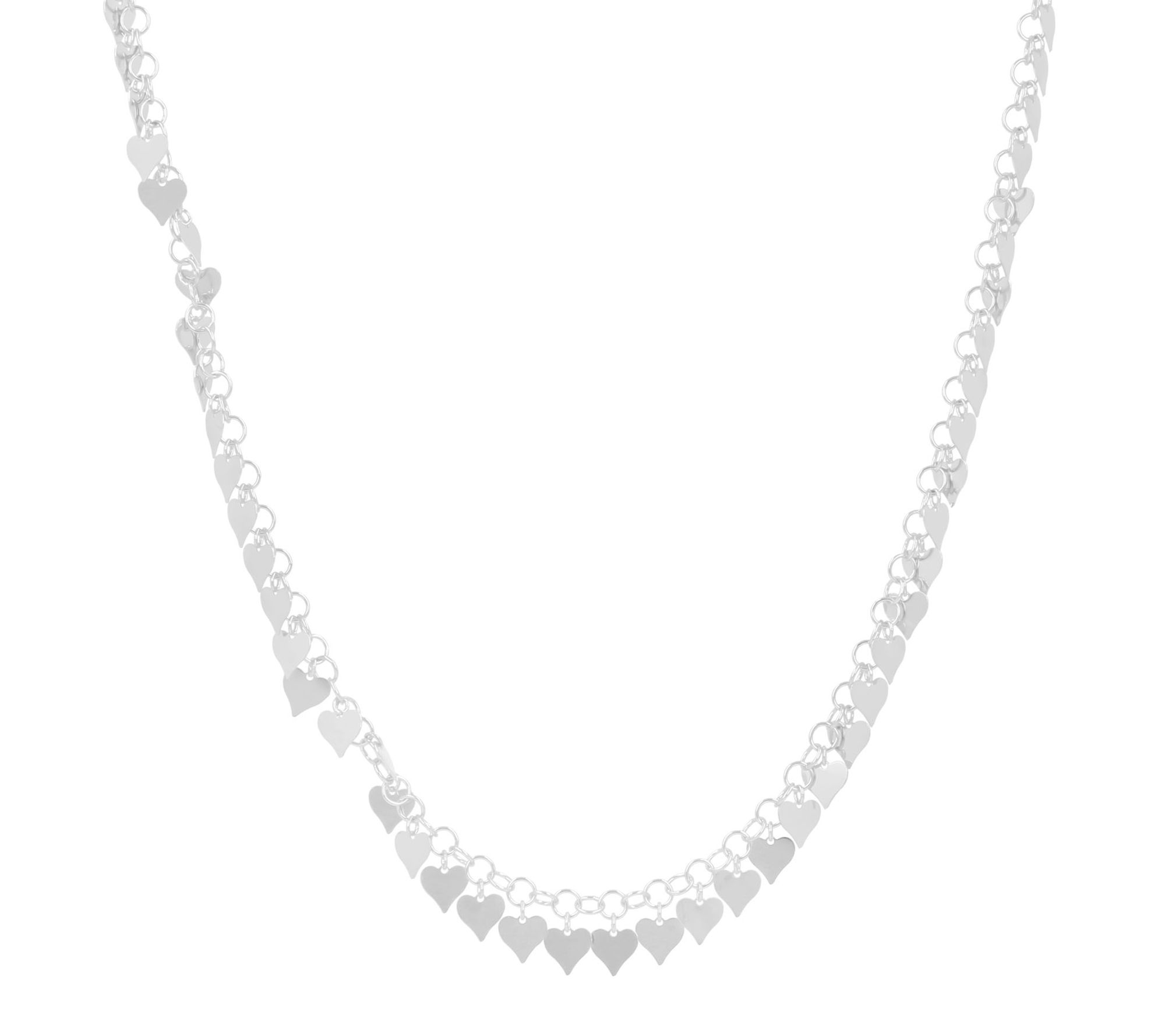 Veronese 18K Gold Plated Heart Adjustable Necklace, 5.4g