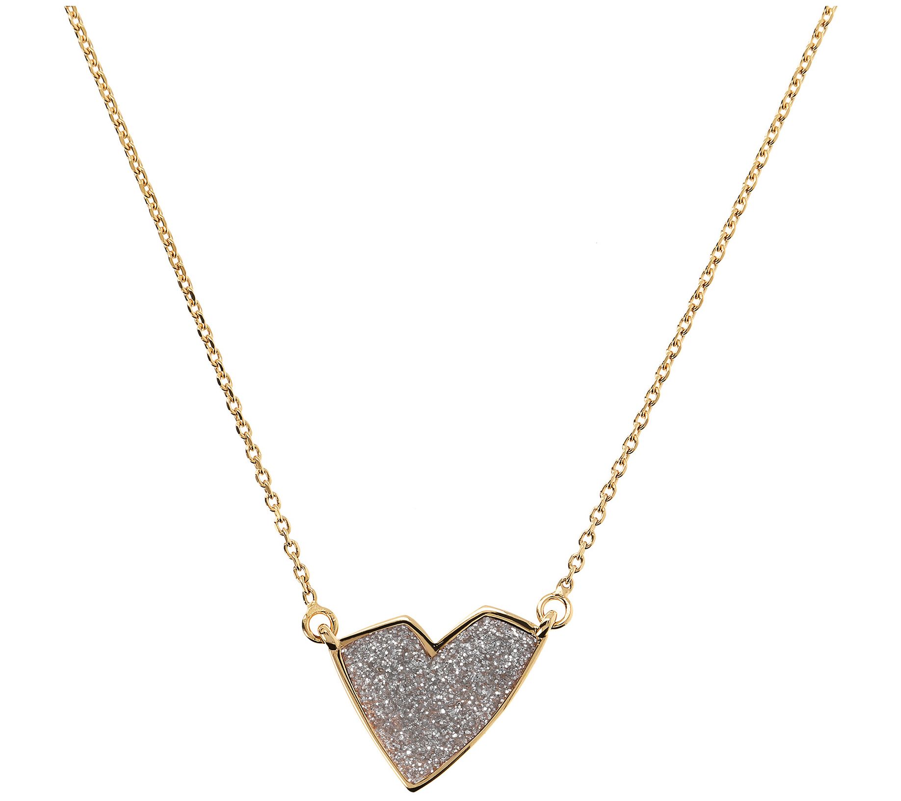 Netali Nissim Enamel Heart Necklace, 18K Gold Plated