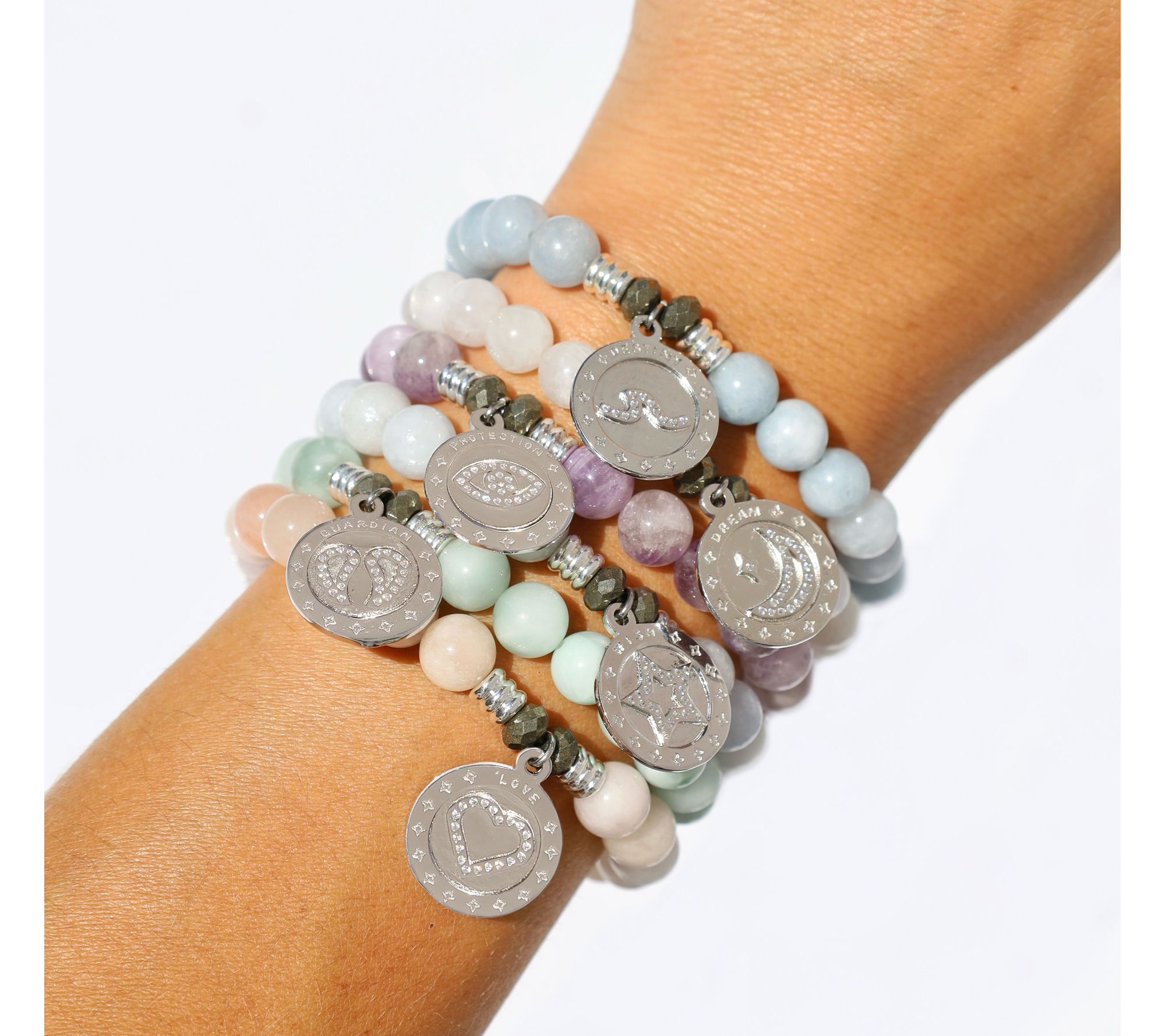 Opal Moon and Star Beaded Bracelet- Our Whole Heart