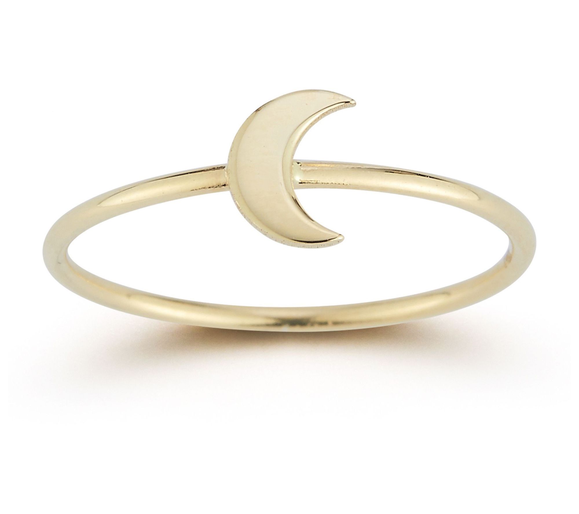 Luminosa Gold Crescent Moon Ring, 14K