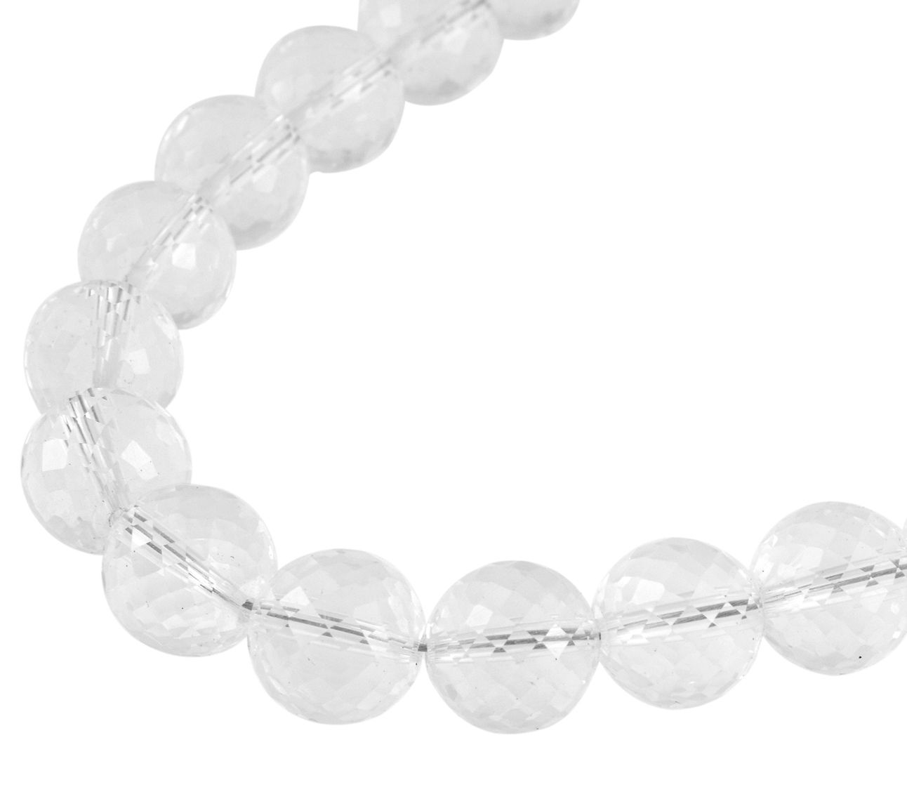 Sterling Silver Rock Crystal Beaded Necklace