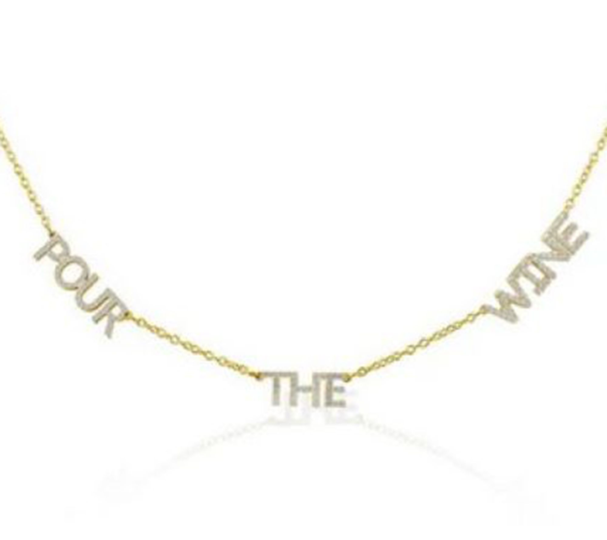 Diamonique x Zaxie Pour the Wine Necklace