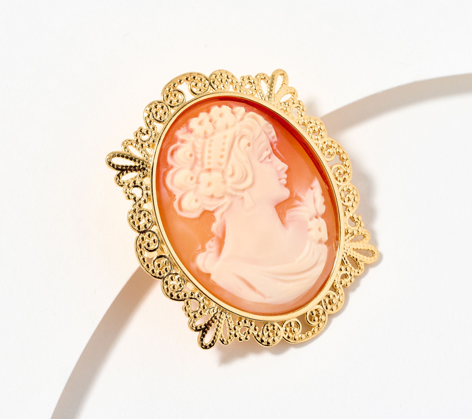 David Markstein Sterling Silver Oval Cameo Pendant or Brooch