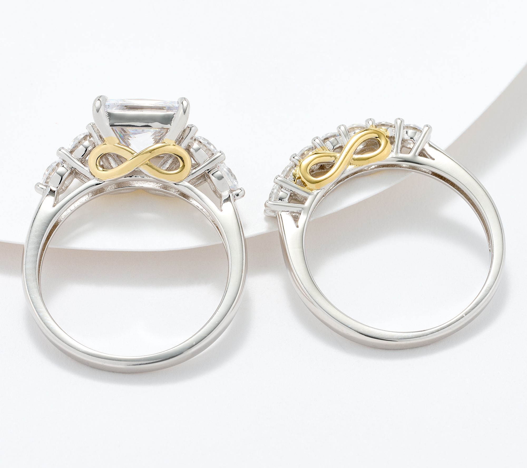 Diamonique Classics Set of Bridal Set, Sterling Silver