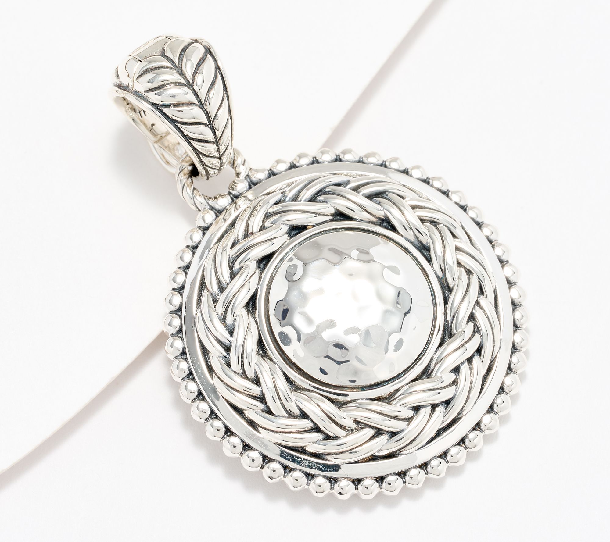 JAI Sterling Silver Legacy Woven Textured Enhancer, 13.0g