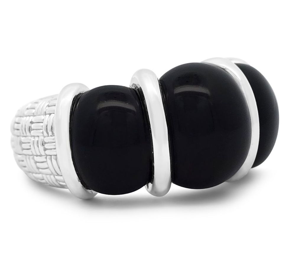 Ariva Sterling Silver Onyx Hyannis Ring