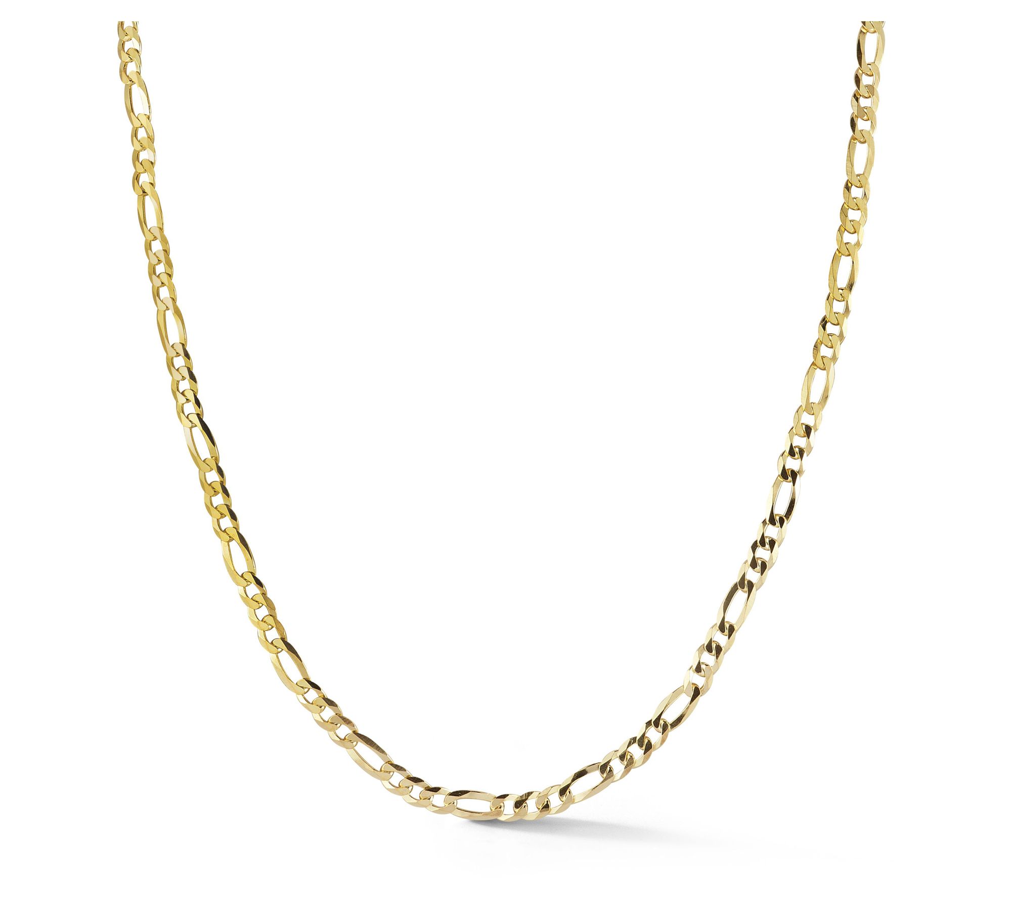 Italian Silver 24" Figaro Chain Necklace, Sterling