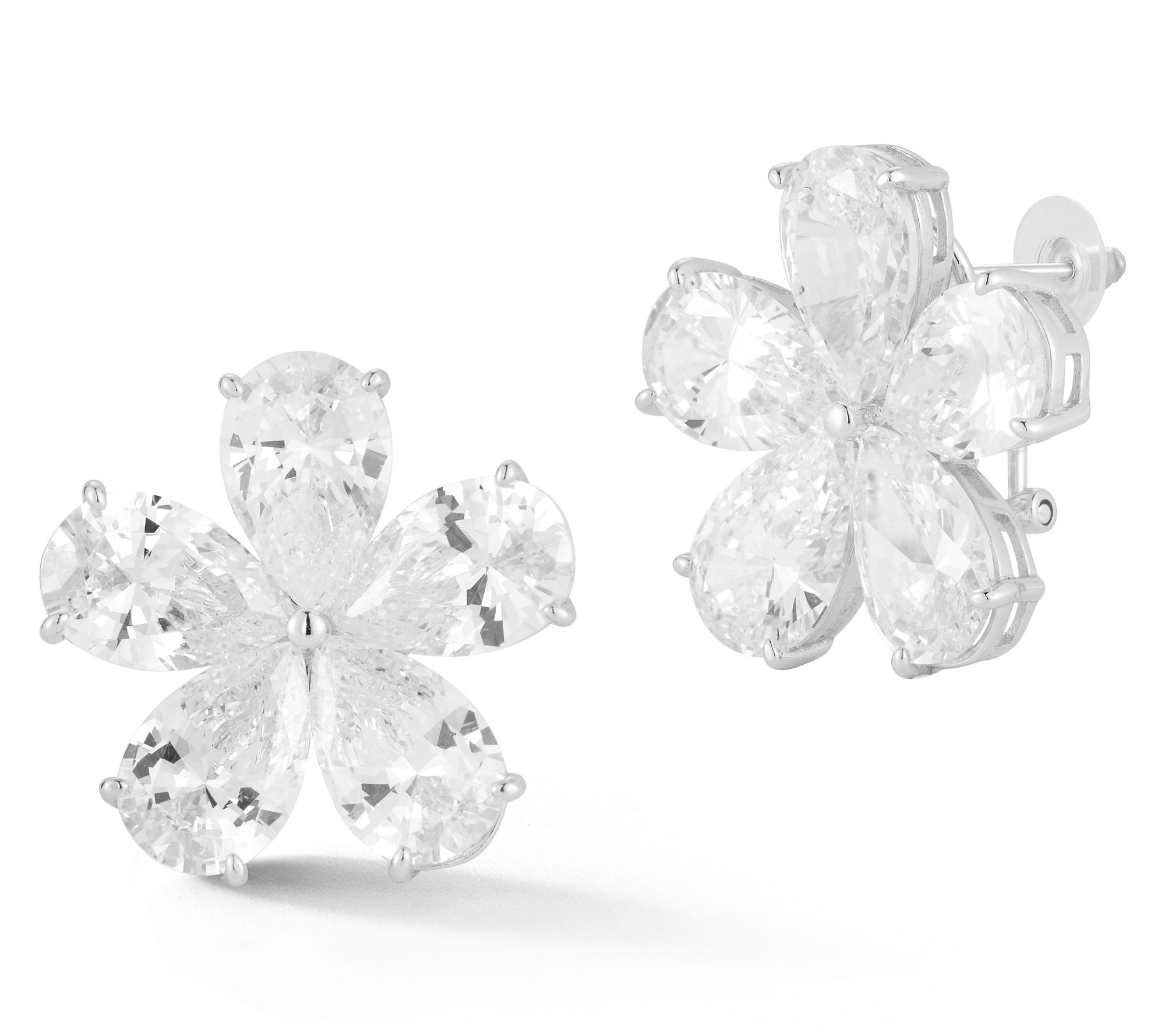 Rachel Zoe Large Statement Flower Stud Earrings, Sterling