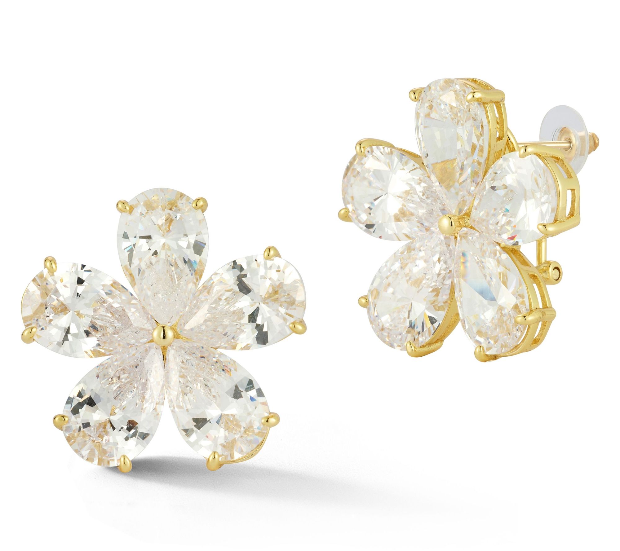 Rachel Zoe Large Statement Flower Stud Earrings, Sterling