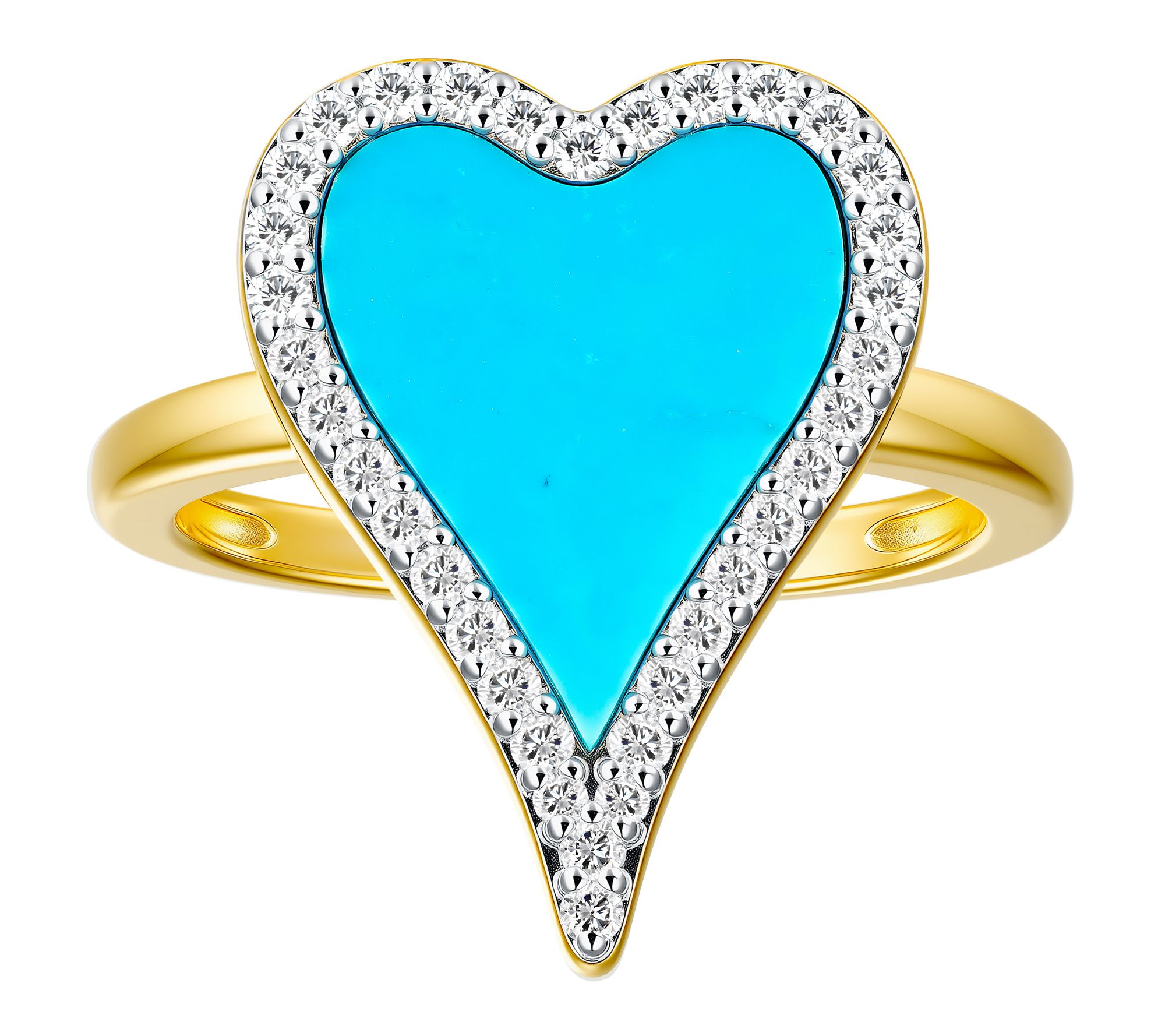 JEN by Jennifer Miller Gemstone Halo Heart Ring, Sterling