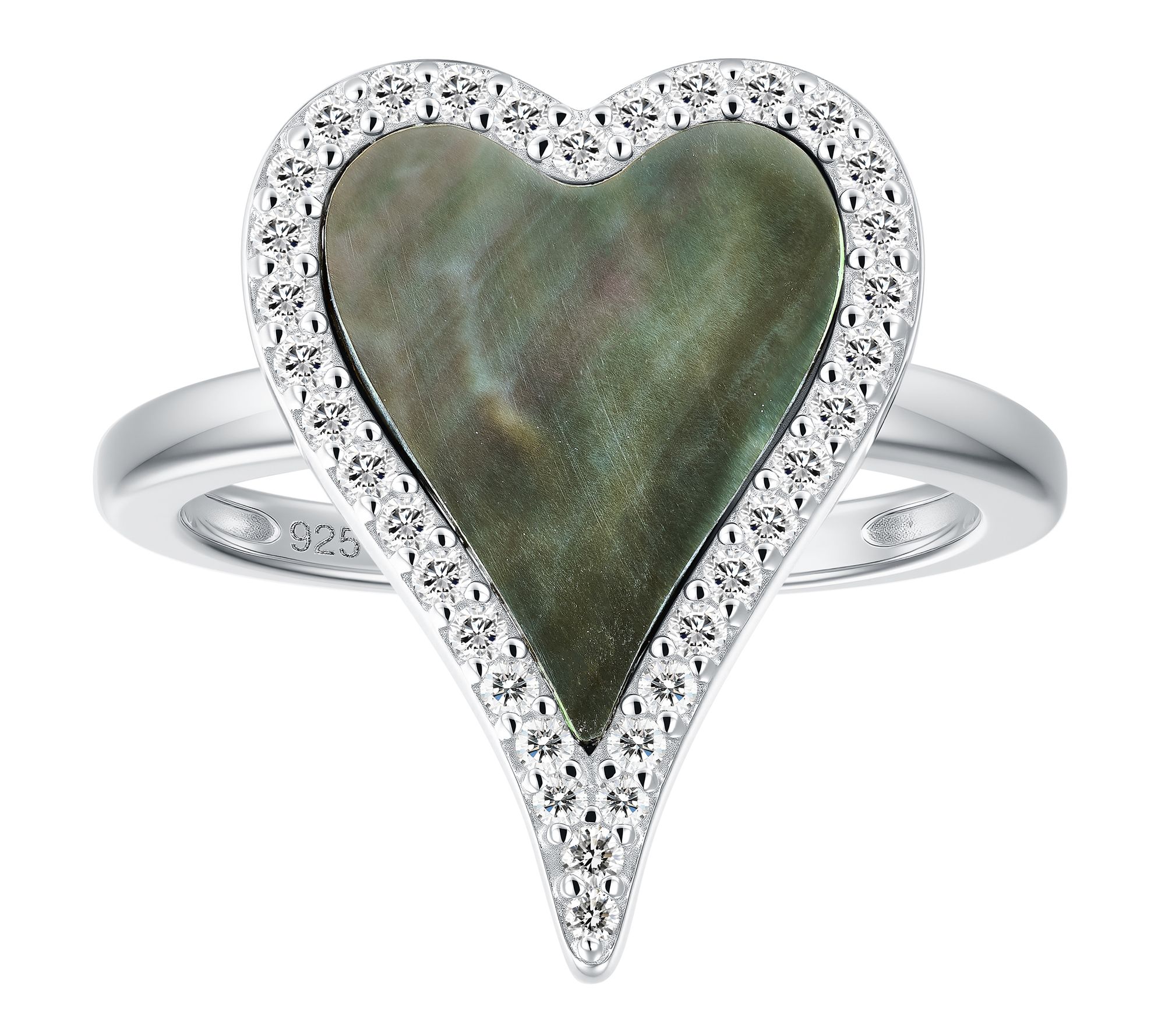 JEN by Jennifer Miller Gemstone Halo Heart Ring, Sterling