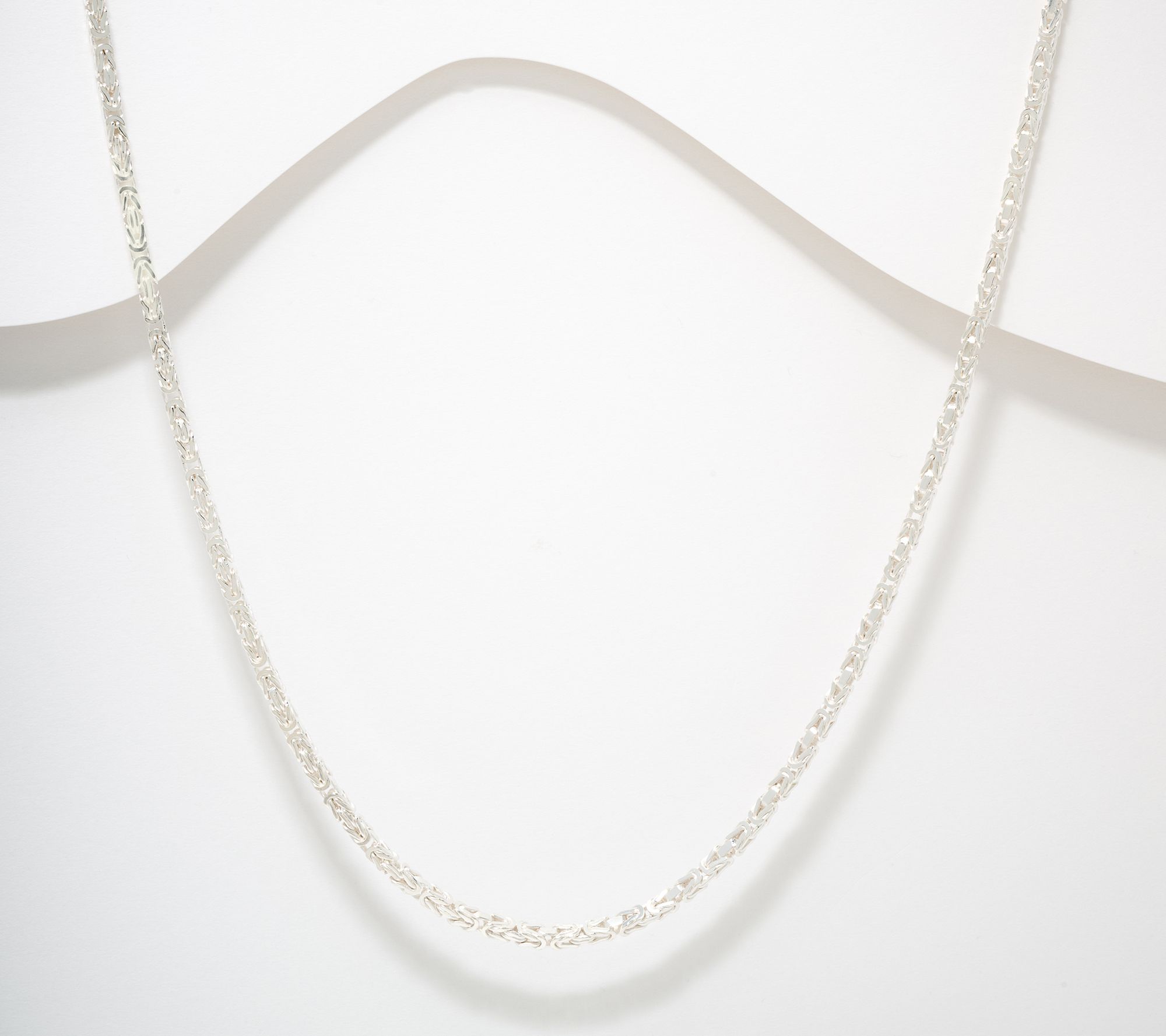 UltraFine 950 Silver Mini 2.5mm Byzantine 22" Necklace