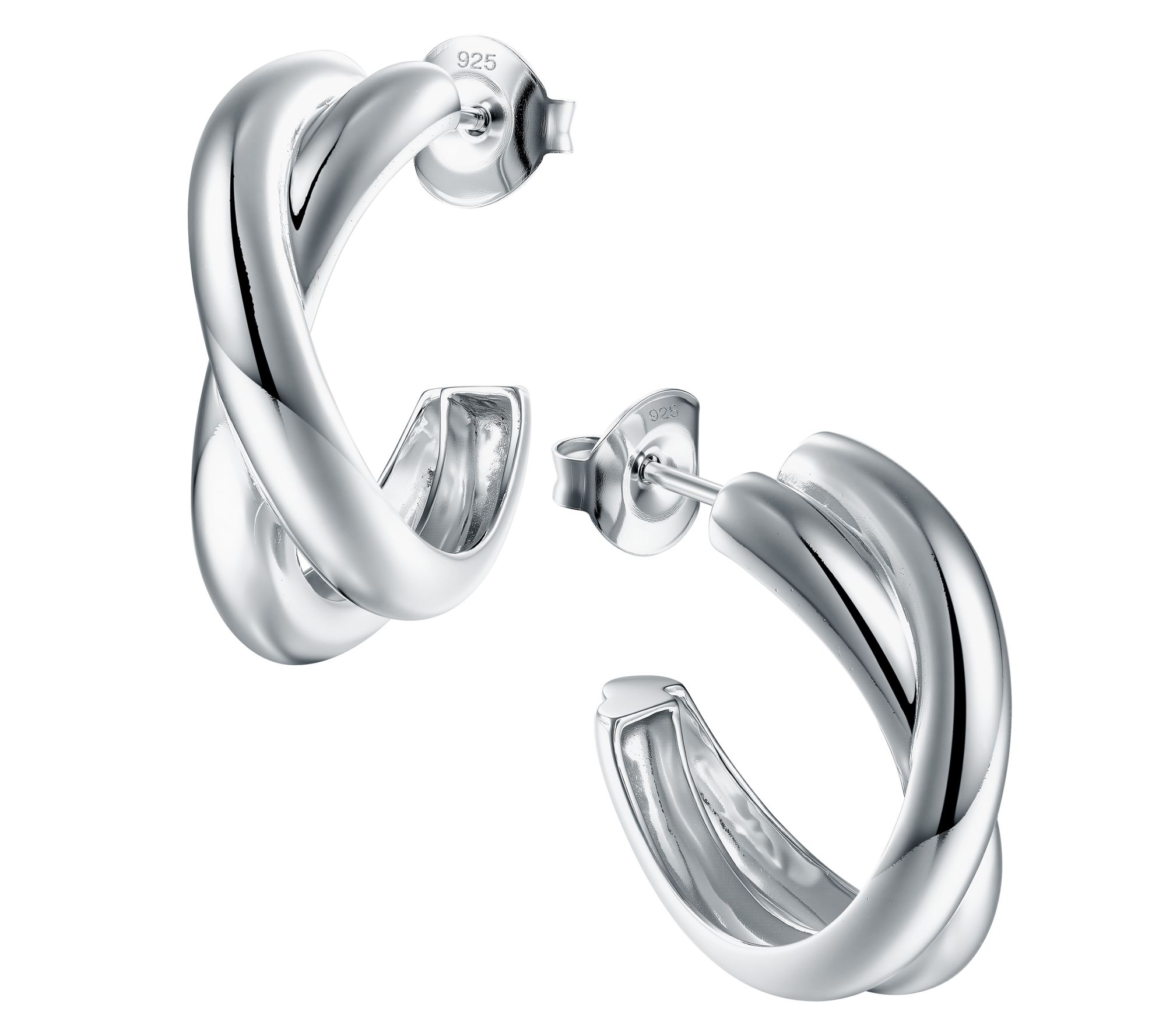 ☆TATIANA☆ Silver 925 Ball D Ring Hoop Earrings EC3044 The Tatiana Hoop Earrings – Everything Oro Jewelry