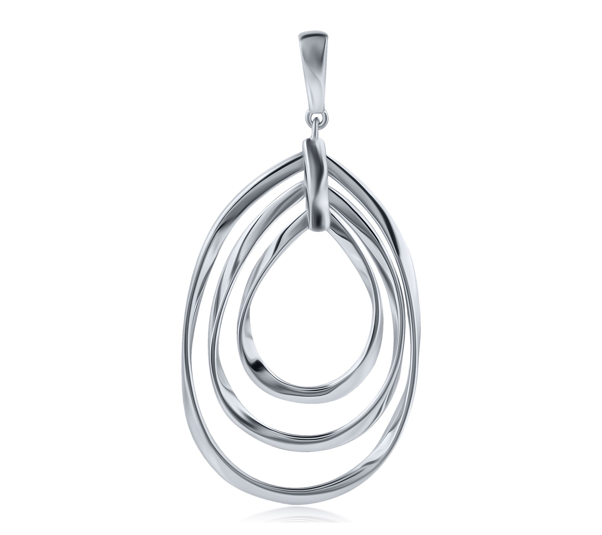 Christian James Sterling Silver Pear Ripple Enhancer, 3.9g