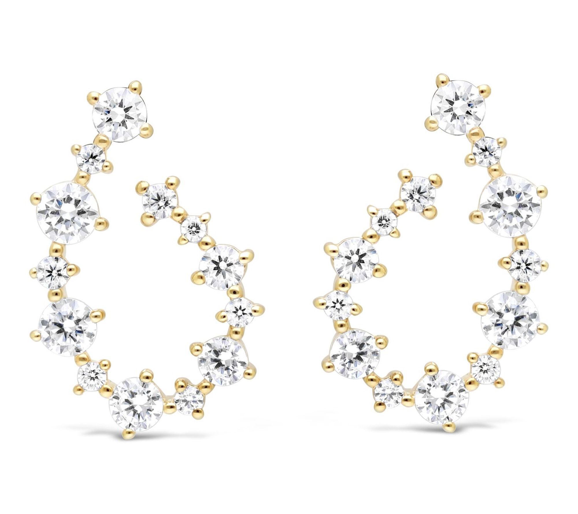 Ariva Sterling Silver Diamonique Galaxy Earrings